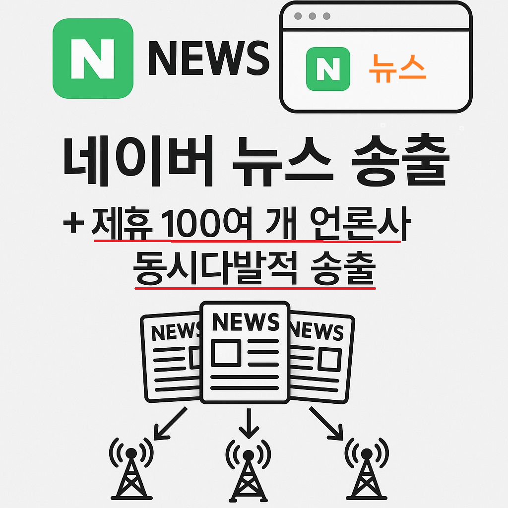 네이버 뉴스 송출 + 제휴 100여개 언론사 동시다발적 송출